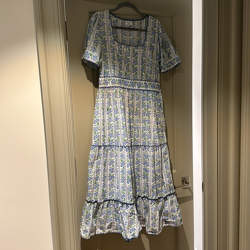Pink City Prints Cotswolds Border Evelyn Dress, Size XL - Picture 5 of 6